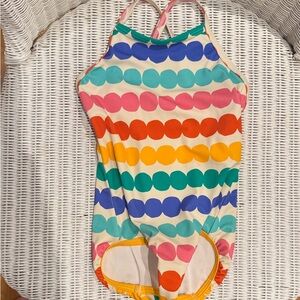 Hanna Andersson Kids One-Piece Swimsuit Rainbow Dot Print 3T